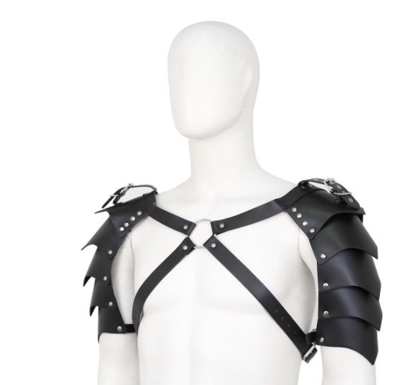 Corset Masculino de Placer: Arnés de Hombros de Cuero