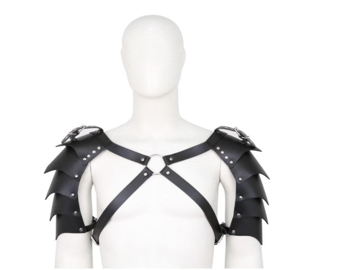 Corset Masculino de Placer: Arnés de Hombros de Cuero