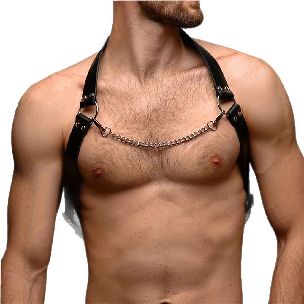 Ares: Arnés de Cuero y Cadenas de Dominio