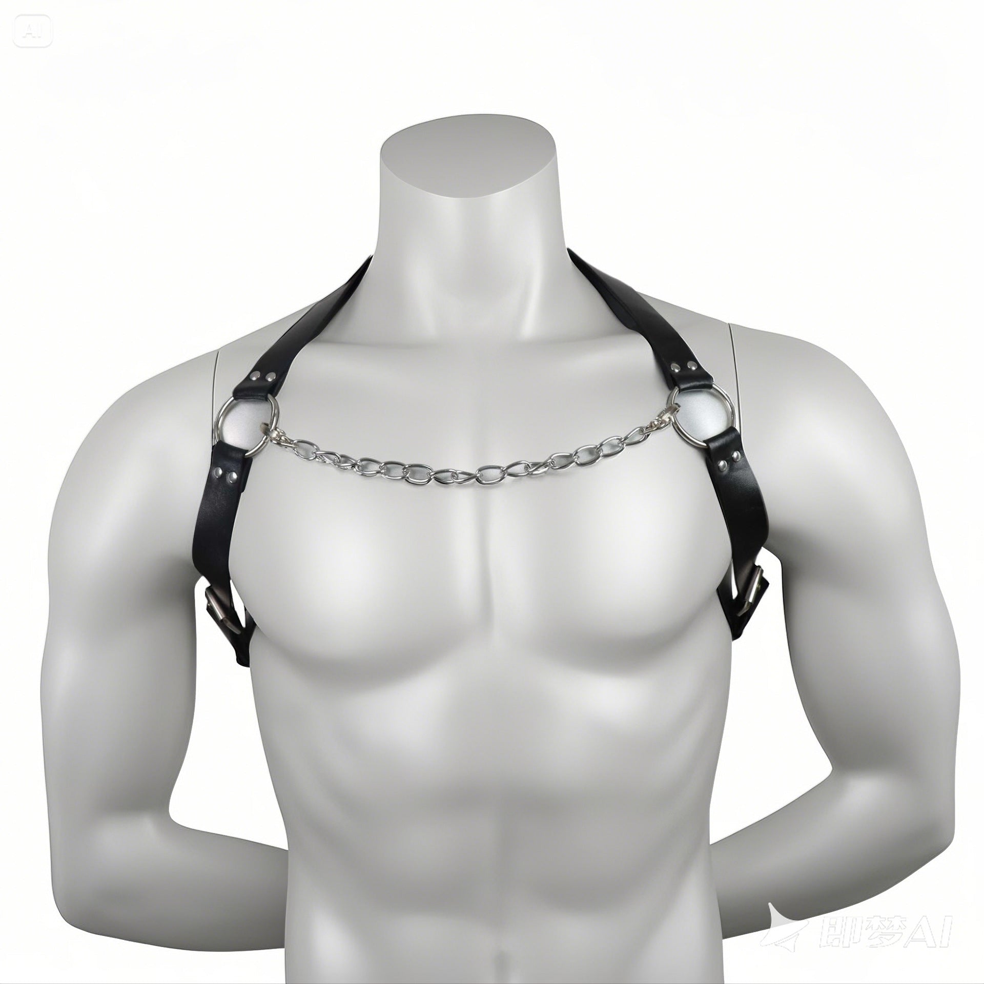 Ares: Arnés de Cuero y Cadenas de Dominio